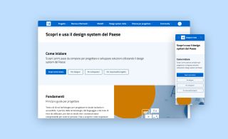 Scopri e usa il design system del Paese. La sezione dedicata sul sito Designers Italia.